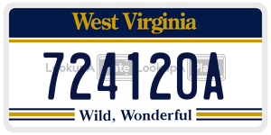 724120A  license plate in WV