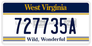 727735A  license plate in WV