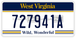727941A  license plate in WV