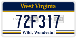 72F317  license plate in WV