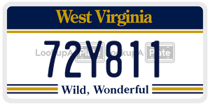 72Y811  license plate in WV