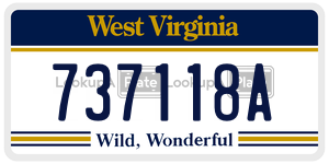 737118A  license plate in WV