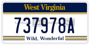 737978A license plate in West Virginia