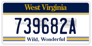 739682A  license plate in WV