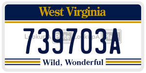739703A  license plate in WV