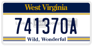 741370A  license plate in WV