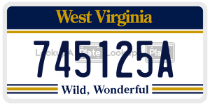 745125A  license plate in WV