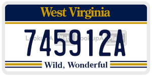 745912A  license plate in WV