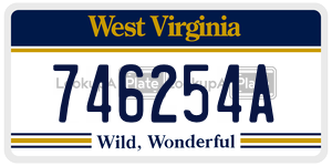 746254A  license plate in WV