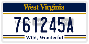 761245A  license plate in WV