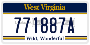771887A  license plate in WV