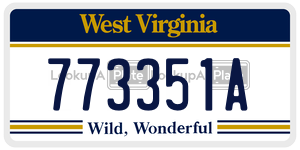 773351A  license plate in WV