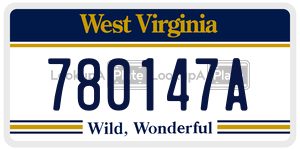 780147A  license plate in WV