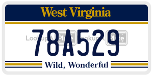 78A529  license plate in WV