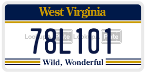 78L101  license plate in WV