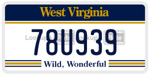 78U939  license plate in WV