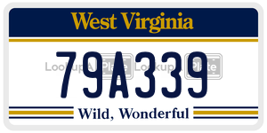 79A339  license plate in WV