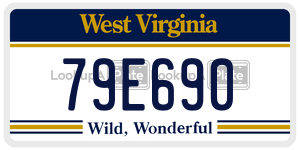 79E690  license plate in WV
