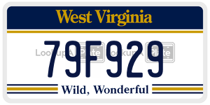79F929  license plate in WV