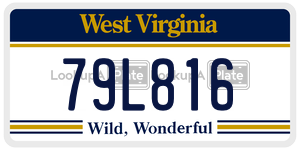 79L816  license plate in WV
