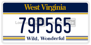 79P565  license plate in WV