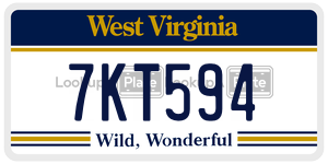 7KT594  license plate in WV