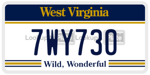 7WY730  license plate in WV