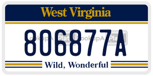 806877A  license plate in WV