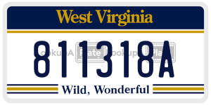 811318A  license plate in WV