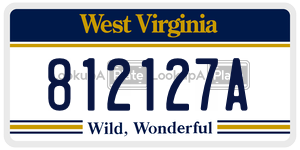 812127A  license plate in WV