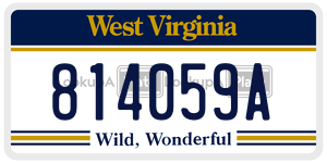 814059A  license plate in WV