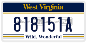 818151A  license plate in WV