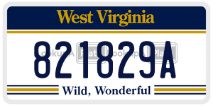 821829A  license plate in WV
