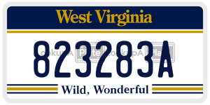 823283A  license plate in WV