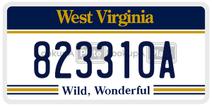823310A  license plate in WV