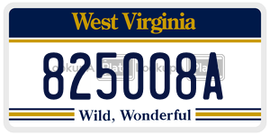 825008A  license plate in WV