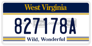 827178A  license plate in WV