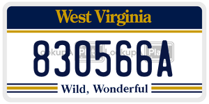 830566A  license plate in WV