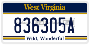 836305A  license plate in WV