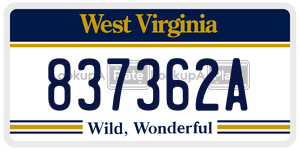 837362A  license plate in WV