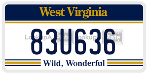 83U636 license plate in West Virginia