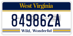 849862A  license plate in WV