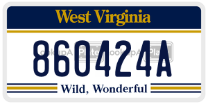 860424A  license plate in WV