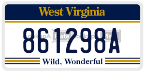 861298A  license plate in WV