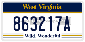 863217A  license plate in WV