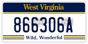 866306A  license plate in WV