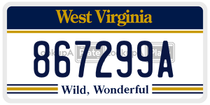 867299A  license plate in WV