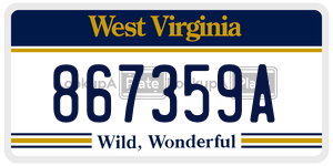 867359A  license plate in WV
