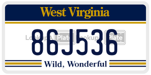 86J536  license plate in WV