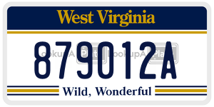 879012A  license plate in WV